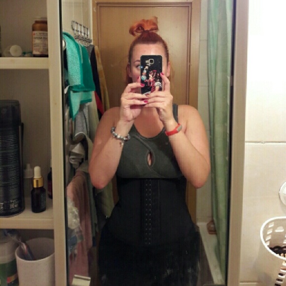 9 steel boning latex waist trainer - Picture 2 of 2